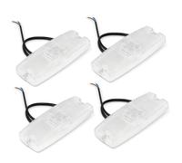 Qiping 4 pcs luces galibo remolque 12v 24v led impermeable luz de galibo auto caravana luz posición indicadora Blanco con marca E4 para camión, furgoneta