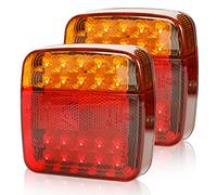 Qiping Kit de luz remolque led 12v con marca E, lámpara trasera impermeables para camión, furgoneta, caravana, tractor, vehículo agrícola