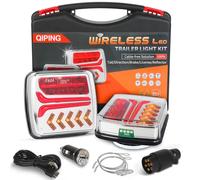 Qiping luces inalámbricas remolque LED, Pilotos Traseros Remolque 12V Magnético luces remolque traseras, inalámbricas led para Caravana Camión Tractor