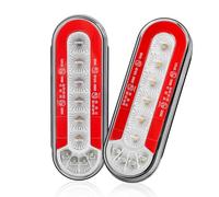 Qiping Pilotos Traseros Remolque, 12V/24V luces remolque traseras, 4 funciones, Montaje de Tornillos, Pilotos LED Remolque para Camión, Remolque, Caravan E-Mark E9