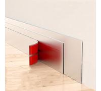 QIPN 3 Metros Autoadhesivo Cinta Decorativa de Pared Dorada autoadhesiva Moldura de Pared de Acero Inoxidable moldura Metalizada y moldura de Pared Rib(Size:Width 17cm/6.7inch,Color:Plata cepillada)