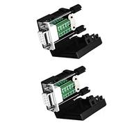 QIQIAZI DB9 Sin Soldadura Adaptador 9 Pin Serial R-S-232 a 9 Pins Hembra Terminal Serial Placa de Breakout Conector Módulo (con Tuerca)