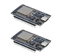 QIQIAZI ESP32 NodeMCU Placa de desarrollo para módulo ESP32 USB-C 2.4 GHz WiFi + Bluetooth Dual Core con chip CH340 para Arduino (2 unidades)