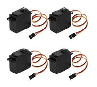 QIQIAZI Servo motor digital RC, servo motor, 13 kg, resistente al agua, 180°, dirección con engranaje metálico para modelos RC, servo RC para coche, robot y bricolaje inteligente (4 unidades)
