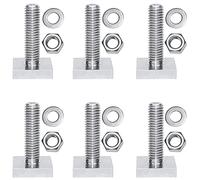 QIQN T Track Adapter Adaptador de Ranura en T M8x30mm Acero Inoxidable con Tuercas y Arandelas para Rieles de Techo y el Portabicicletas