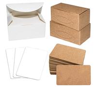 QIQN Tarjetas en blanco, 300 unidades, papel de estraza blanco, tarjetas de papel en blanco, para mensajes de graffiti, tarjetas de invitación, 8 x 4,5 cm