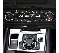 Qirc 3Pcs / Lot Aire Acondicionado Anillos Adecuado para Mazda 3 6 CX5 CX9 Radio Volumen Perilla Anillo Cubre Decorativo Círculo Trim Alto Partido (negro)