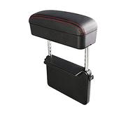 Qirc Apoyabrazos Universal consola central apoyabrazos extensor codo y antebrazo muñeca soporte ajustable altura confort Universal Almohadillas de reposabrazos (negro rojo)