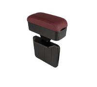 Qirc Reposabrazos para coche, consola central, extensor, soporte de muñeca para codo y antebrazo, altura ajustable, almohadilla cómoda universal (rojo, con portavasos)