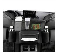 Qirc Soporte para bolso de coche entre asientos, organizador de almacenamiento de asiento de coche de gamuza, bolsa de almacenamiento duradera para colgar en el asiento delantero de gran capacidad