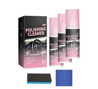 Qirevo Car Polish, 2025 New Car Interior Polishing Cleaner, All Purpose Car Cleaner for Leather, Rubber & Plastic (3 pcs)