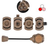 QIRUIMY Lámpara de casco táctico MPLS3, luz blanca / infrarroja / pistola de gas rojo LED cabeza de cabeza de la señal de seguridad militar indicador de casco de salvamento linterna (Marrón)