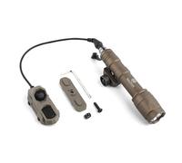 QIRUIMY M600C - Linterna LED táctica, 600 lúmenes, luz de explorador ligera para mlok Keymod 20 mm Picatinny Rail System (Marrón)
