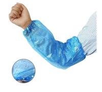 QIRUIRED 300 mangas desechables para cubrir los brazos, color azul, impermeables, con extremos elásticos, protector de antebrazo para limpiar la pintura