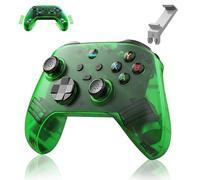 QISHENKOLA G6 Mando inalámbrico para juegos,mando para PC con Bluetooth 5.3,control de movimiento de seis ejes,5 modos de conexión,compatibilidad multiplataforma,Android 6.0 (Verde, Mando+soporte)