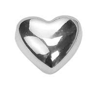 QishGO Cuentas de metal con colgante de corazón grande en 3D para hacer joyas, pulseras, collares, cuentas de corazón con agujero, Approx.11x12mm/0.43x0.47", aleación