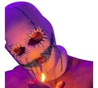 QishGO Pasamontañas de Halloween de punto, sombrero aterrador para cubrir la cabeza de ladrón de dientes de invierno, gorro cálido para toda la cabeza