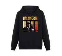 QISHUBAO Public Enemy It Takes A Nation of Millions Mens Hoodies Cotton Unisex Black Pullover Sweatshirts, Negro , XL
