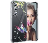 Qissy Coque pour Samsung A37 5G Chat Silicone Paillette Antichoc Housse Anti-rayures Protection Bumper Case Ultra Fine Souple antichoc Étui pour Samsung Galaxy A37 5G Coque Mince (pájaro)