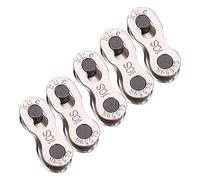 Qiterr Eslabón de la Cadena de 5 Pares para Bicicletas, Cadenas de liberación rápida para Servicio Pesado Biciclos Mater Links Magic Joint Connector para 8/9/10 Velocidad(10 velocidades)
