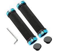 QitinDasen 1 Par Profesional Puños para Mango de Diámetro 22mm de Bicicleta, Protector Manillar Antideslizante y Ergonomico. Empuñadura BMX y MTB. (Azul)
