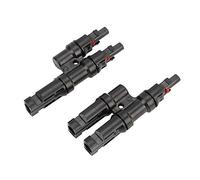 QitinDasen 1 Par Profesional Solar Panel Cable Conector, Fotovoltaico Cable Conector, Solar T Branch Conector MFF/FMM, Solar Fotovoltaico Paralelo Conector
