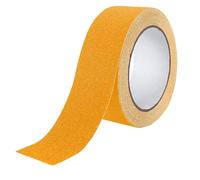 QitinDasen 10 M X 5 cm Amarillo Cinta Antideslizante, Cinta de Seguridad Antideslizante Autoadhesiva, para Interior y Exterior (1 Rollo)