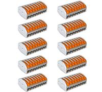 QitinDasen 10Pcs KV222-418 Palanca Tuerca Cable Conector, 8 Puertos Compacto Conductor, Rápido Resorte Bloque Terminal