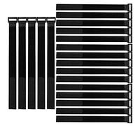 QitinDasen 20 Piezas 30 X 2 cm Nailon Cables Bridas, Correas de Cable Reutilizables, Tiras de Cable Ajustables, Ataduras de Cable Multiusos con Gancho y Bucle (Negro)