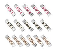 QitinDasen 3 Valores 16Pcs BS1362 Fusibles Set, 25 X 6.3mm Fusible Tubo Cerámico, 240V Fusible Cartucho (3A / 5A / 13A)