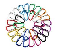 QitinDasen 30 mosquetones multifunción de aluminio de 5 cm, mosquetón en forma de D (no para escalar)