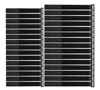 QitinDasen 30 Piezas Negro Nailon Cables Bridas Set, Correas de Cable Reutilizables, Tiras de Cable Ajustables, Ataduras de Cable Multiusos con Gancho y Bucle (20 cm/30 cm)