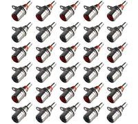 QitinDasen 30Pcs Premium Jack Hembra RCA, Adaptador de Conector Jack Hembra RCA, Conector Hembra RCA Chasis Montaje en Panel (Rojo, Negro)