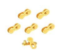 QitinDasen 5 Pares Conector de Cadena de Bicicleta de 11 Velocidades, Eslabón Perdido de Bicicleta, Eslabones de Liberación Rápida de Cadena de Bicicleta Reutilizables (Dorado)