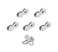QitinDasen 5 Pares Conector de Cadena de Bicicleta de 12 Velocidades, Eslabón Perdido de Bicicleta, Eslabones de Liberación Rápida de Cadena de Bicicleta Reutilizables (Plateado)