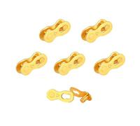 QitinDasen 5 Pares Conector de Cadena de Bicicleta de 6/7/8 Velocidades, Eslabón Perdido de Bicicleta, Eslabones de Liberación Rápida de Cadena de Bicicleta Reutilizables (Dorado)