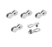 QitinDasen 5 Pares Conector de Cadena de Bicicleta de 6/7/8 Velocidades, Eslabón Perdido de Bicicleta, Eslabones de Liberación Rápida de Cadena de Bicicleta Reutilizables (Plateado)