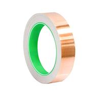 QitinDasen 50M X 20mm Premium Cobre Lámina Cinta, Cobre Hoja Cinta con Doble Conductora, para Blindaje EMI, Circuitos de Papel, Reparaciones Eléctricas, Repelente de Babosas