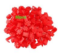QitinDasen 50Pcs Rápido Empalme Cable Conectores, Conectore Rama Empalme Eléctricos, Rápido Terminales de Empalme Crimp Electrical (Rojo)