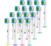 Qitizu Recambios Cepillos Compatible con Cepillos Electricos Oral B Braun, Cabezales de Dientes para Pro Vitality Smart Genius AdvancePower Junior(16 Blanco, 16 unidad)