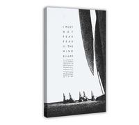 QITJSGD Fear Is The Mind Killer- Póster de lienzo para decoración de pared, pinturas para sala de estar, dormitorio, 40 x 60 cm