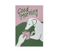 QITJSGD Póster de Good MorningCanvas para decoración de pared, pinturas para sala de estar, dormitorio, 20 x 30 cm