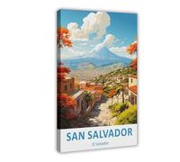 QITJSGD Póster de San Salvador TravelCanvas para decoración de pared, pinturas para sala de estar, dormitorio, decoración de 40 x 60 cm