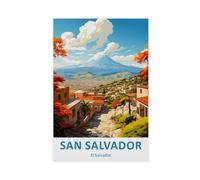 QITJSGD Póster de San Salvador TravelCanvas para decoración de pared, pinturas para sala de estar, dormitorio, decoración de 60 x 90 cm