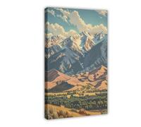 QITJSGD Póster nacional de Great Sand Dunes en lienzo, decoración de dormitorio, paisaje, oficina, habitación, regalo, 20 x 30 cm