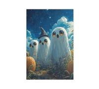 QITUBVAF Ghosts Under The Starry SkyCanvas Póster para decoración de dormitorio, oficina, habitación, regalo, 20 x 30 pulgadas (50 x 75 cm)