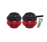qiuboou para R3 R25 YZF-r3 Yzf-r25 2014-2023 2024 Eje De Rueda Delantera Y Trasera Horquilla Crash Slider Cap Rueda Protector Pad(Front Red)