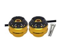 qiuboou para R3 R25 YZF-r3 Yzf-r25 2014-2023 2024 Eje De Rueda Delantera Y Trasera Horquilla Crash Slider Cap Rueda Protector Pad(Front Gold)