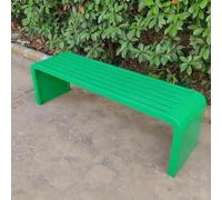 QIUCHIREMAI Banco Exterior Jardin Banco de Parque Metal Sin Brazos Jardin Marco de Acero Resistente la Intemperie para Porche Patio CéSped Patio Trasero Green 86.6 * 15.7 * 33.46