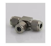 Qiuck Fit Hose O.DxI.D 10x8mm Equal Tee 3 Ways 304 Stainless Steel Hex Quick Joint Fitting Quick Connector